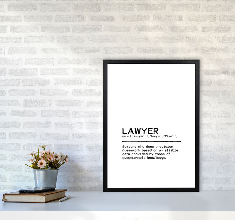 Lawyer Questionable Definition Quote Print By Orara Studio A2 White Frame