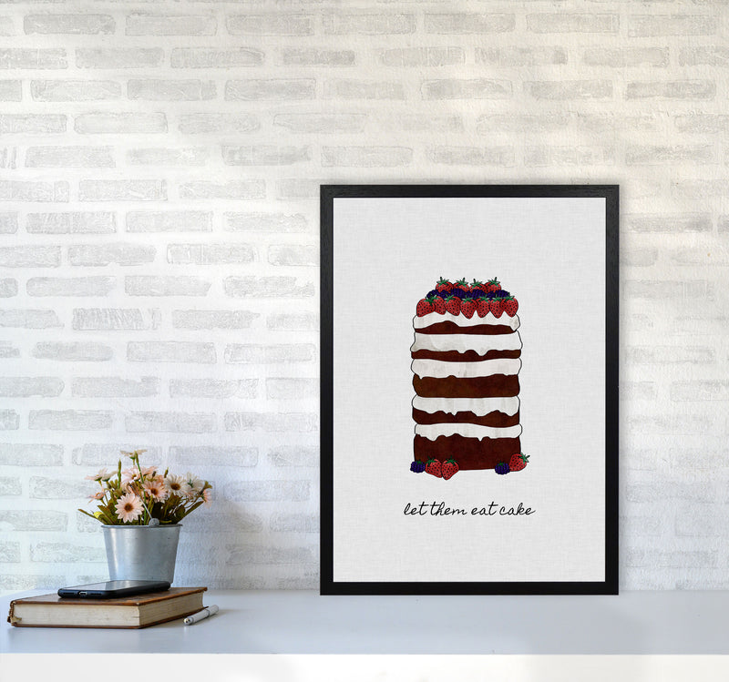 Let Them Eat Cake Print By Orara Studio, Framed Kitchen Wall Art A2 White Frame