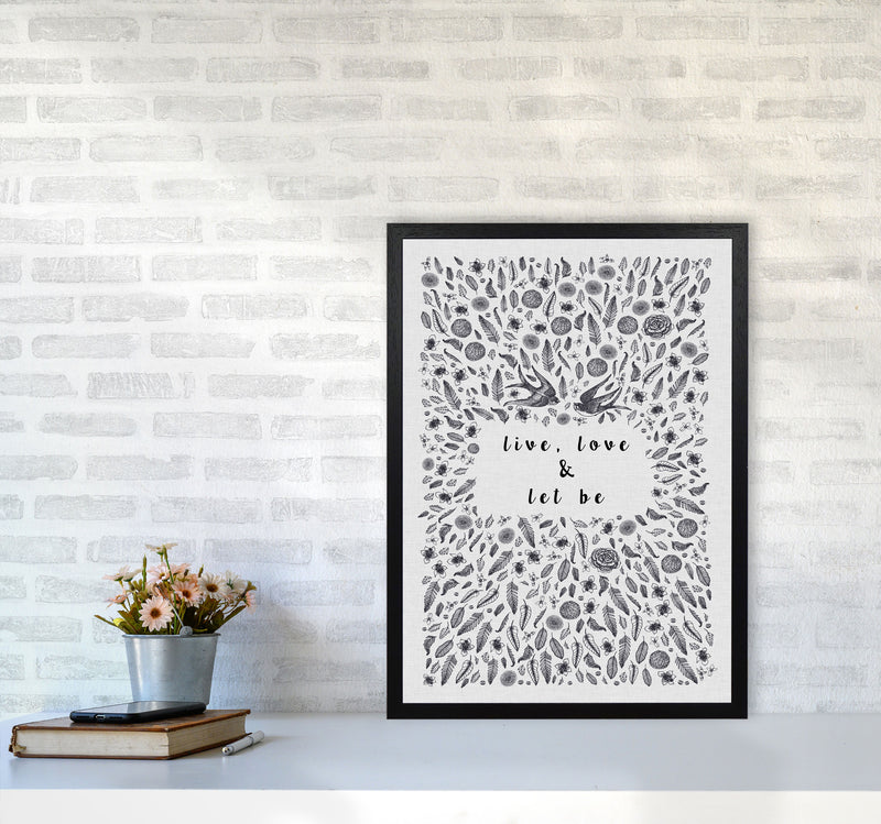 Live, Love & Let Be Calm Quote Print By Orara Studio A2 White Frame
