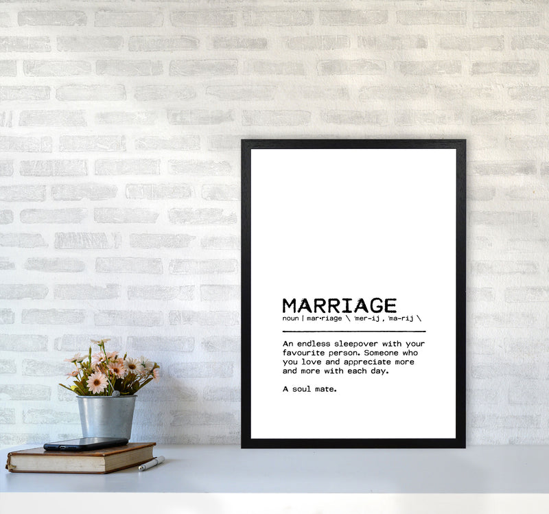Marriage Sleepover Definition Quote Print By Orara Studio A2 White Frame
