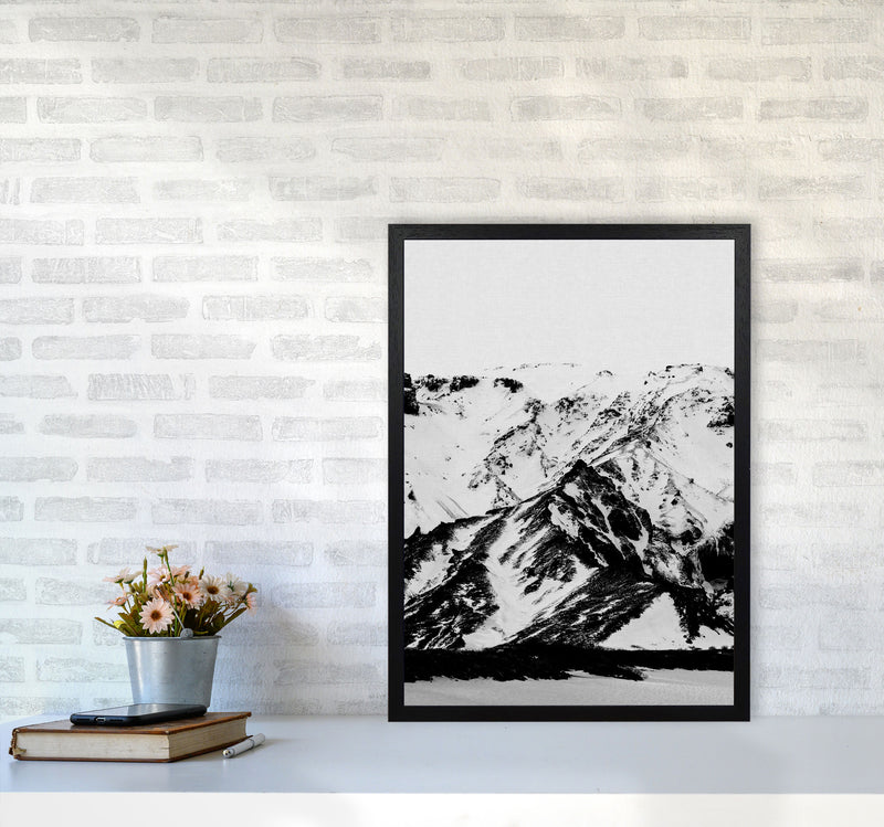 Minimalist Mountains Print By Orara Studio, Framed Botanical & Nature Art Print A2 White Frame