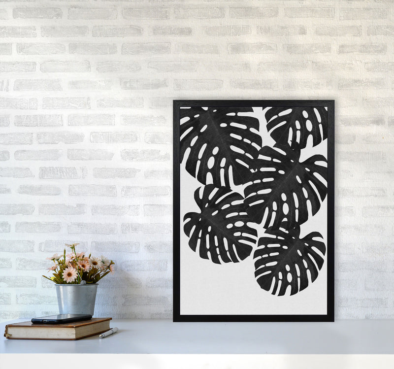 Monstera Black & White I Print By Orara Studio A2 White Frame