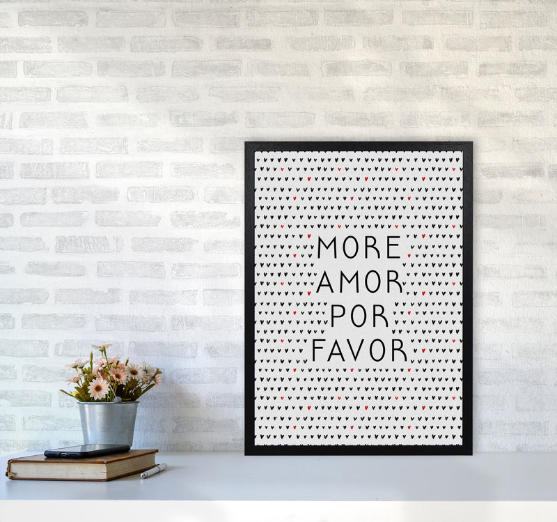 More Amor Black & White Love Quote Print By Orara Studio A2 White Frame