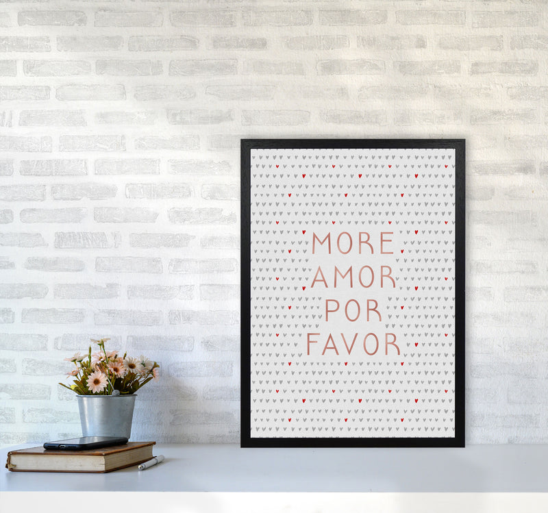 More Amor Pink Love Quote Print By Orara Studio A2 White Frame