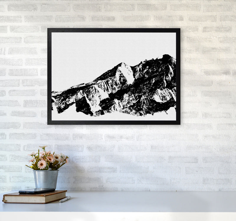Mountains I Print By Orara Studio, Framed Botanical & Nature Art Print A2 White Frame