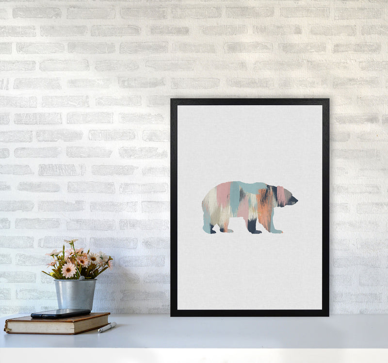Pastel Bear Print By Orara Studio Animal Art Print A2 White Frame