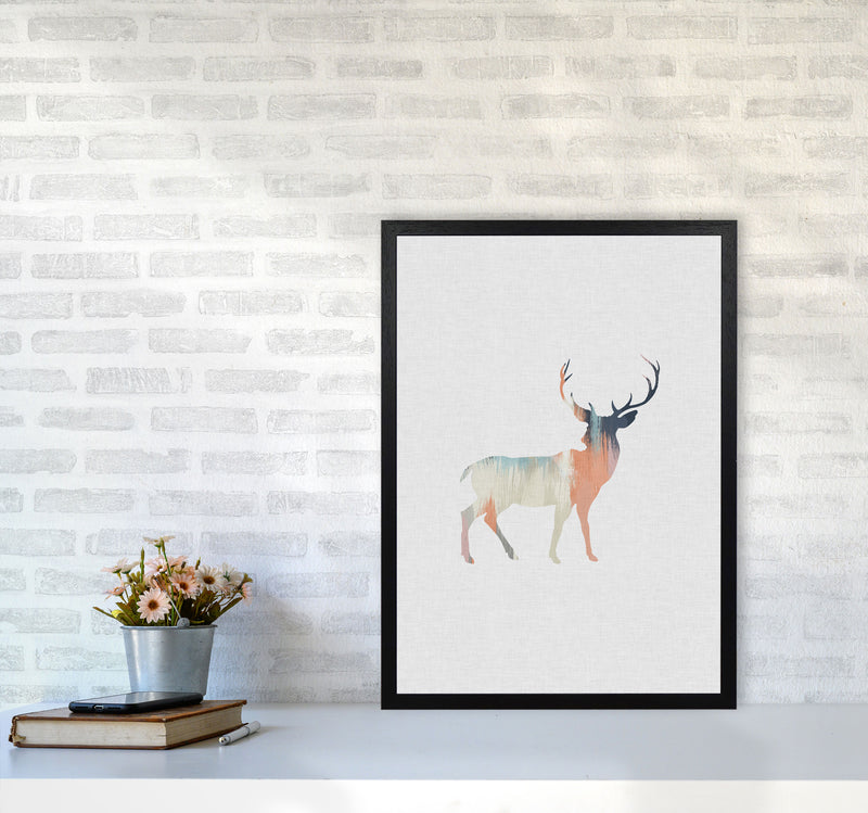 Pastel Deer I Print By Orara Studio Animal Art Print A2 White Frame