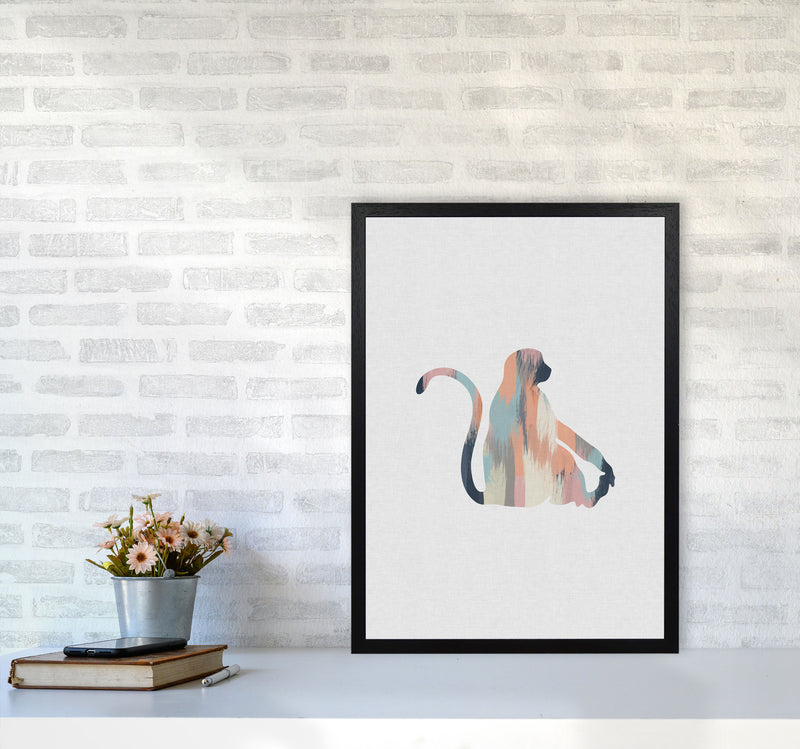 Pastel Monkey Print By Orara Studio Animal Art Print A2 White Frame