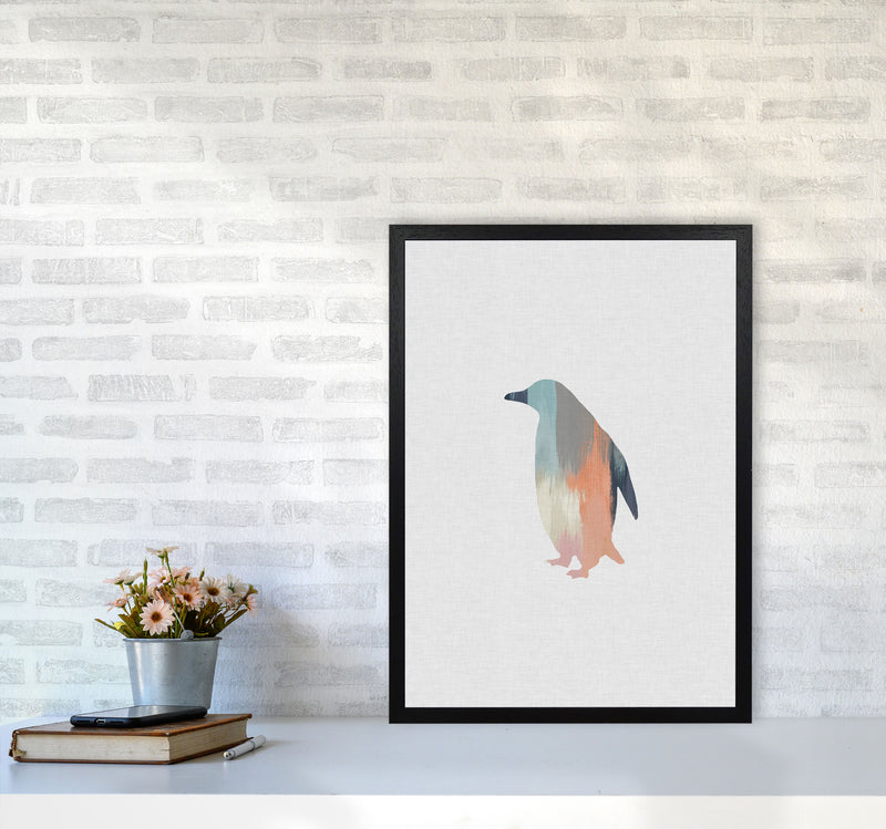 Pastel Penguin Print By Orara Studio Animal Art Print A2 White Frame