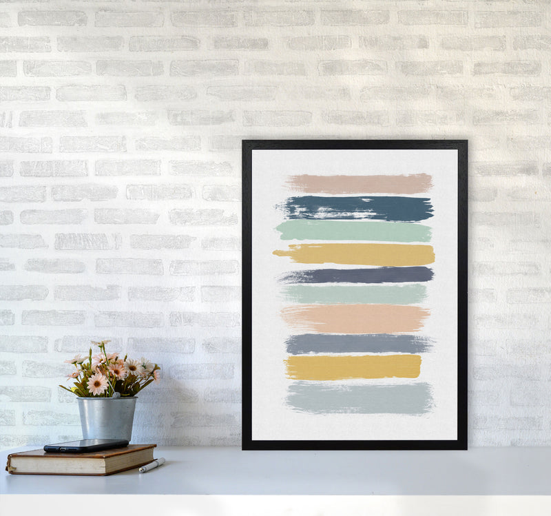 Pastel Stripes Print By Orara Studio A2 White Frame