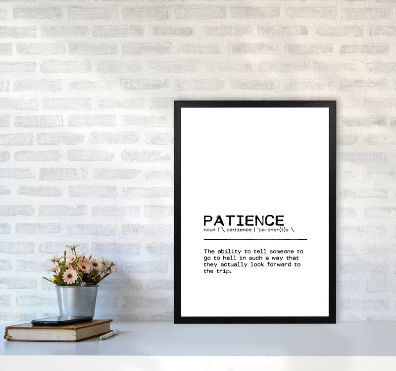 Patience Hell Definition Quote Print By Orara Studio A2 White Frame