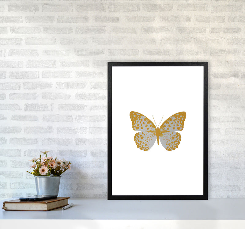 Silver Butterfly Print By Orara Studio Animal Art Print A2 White Frame