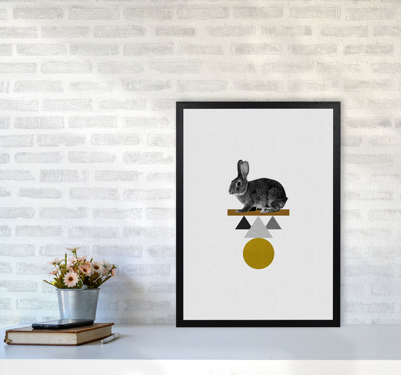 Tribal Rabbit Print By Orara Studio Animal Art Print A2 White Frame