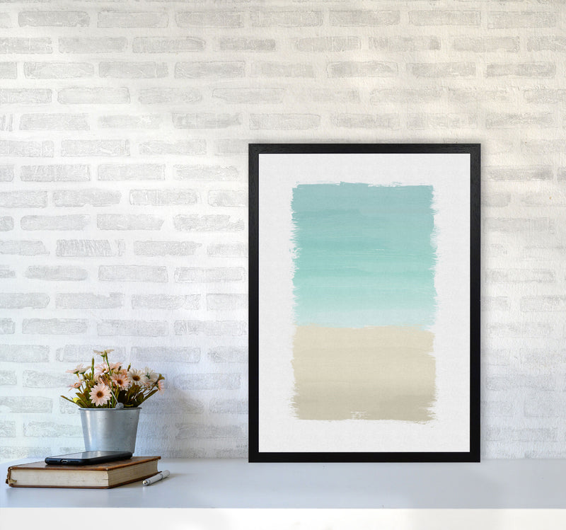 Turquoise Abstract Print By Orara Studio A2 White Frame
