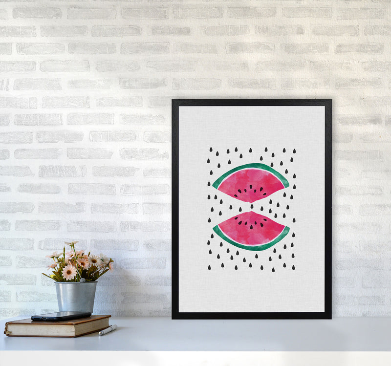 Watermelon Slices Print By Orara Studio, Framed Kitchen Wall Art A2 White Frame
