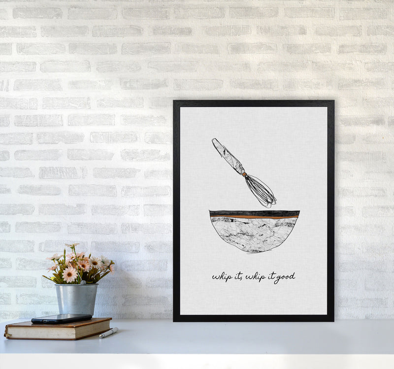 Whip It Good Print By Orara Studio, Framed Kitchen Wall Art A2 White Frame