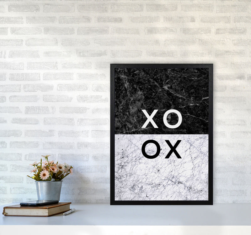 XO Hugs & Kisses Quote Print By Orara Studio A2 White Frame