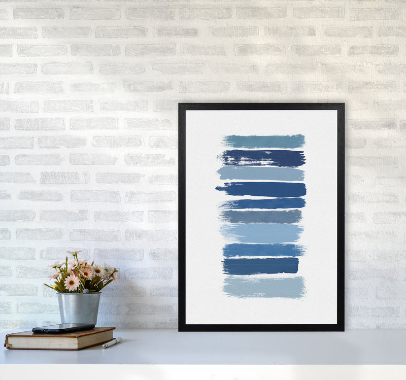 Ombre Blue Abstract Art Print by Orara Studio A2 White Frame