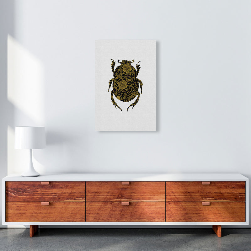Black And Gold Beetle I Print By Orara Studio Animal Art Print A2 Canvas