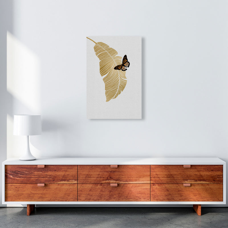 Butterfly & Palm Leaf Print By Orara Studio A2 Canvas