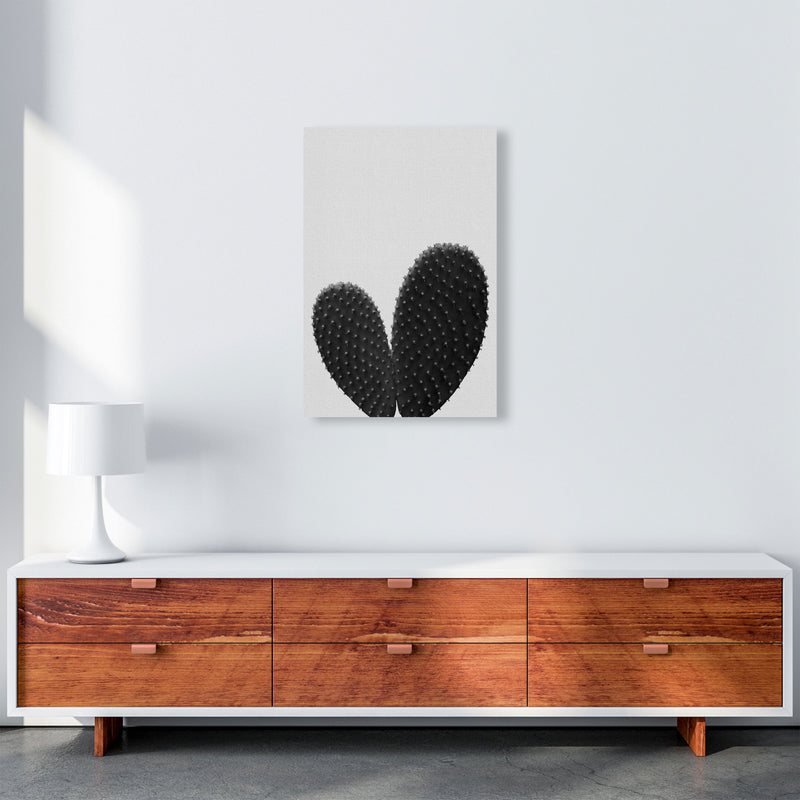 Heart Cactus Black & White Print By Orara Studio A2 Canvas