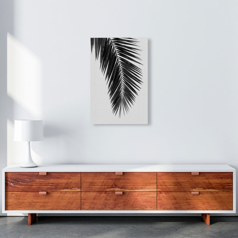 Palm Leaf Black & White I Print By Orara Studio A2 Canvas