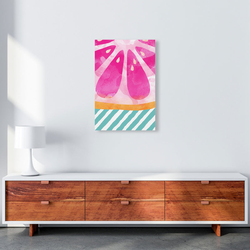 Pink Grapefruit Abstract Print By Orara Studio, Framed Kitchen Wall Art A2 Canvas