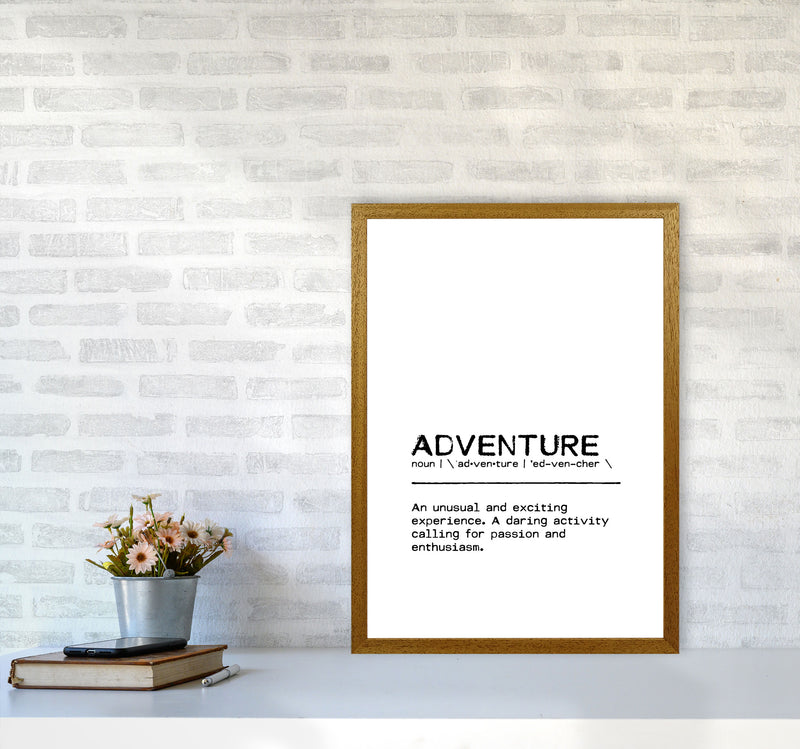 Adventure Experience Definition Quote Print By Orara Studio A2 Print Only