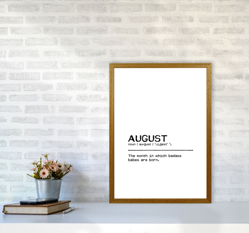 August Badass Definition Quote Print By Orara Studio A2 Print Only