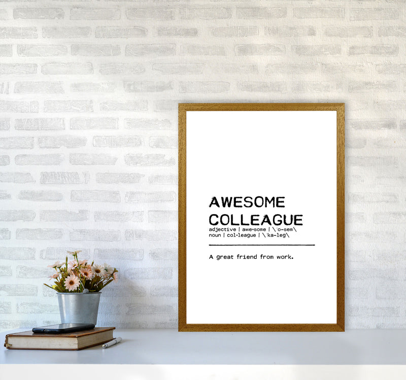 Awesome Colleague Friend Definition Quote Print By Orara Studio A2 Print Only