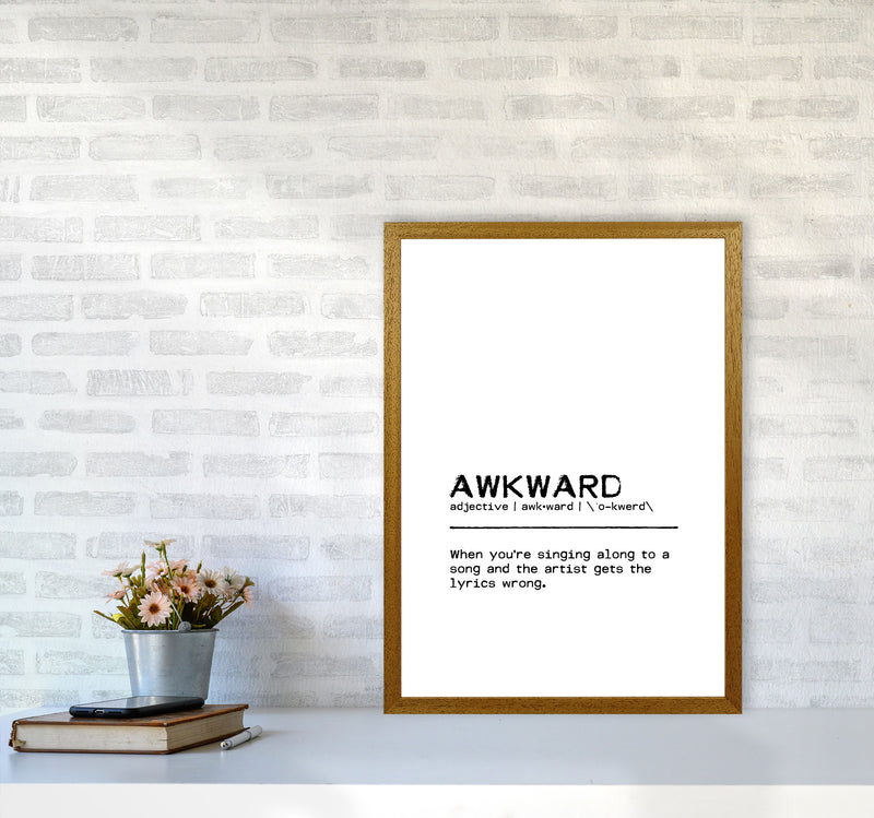 Awkward Singing Definition Quote Print By Orara Studio A2 Print Only