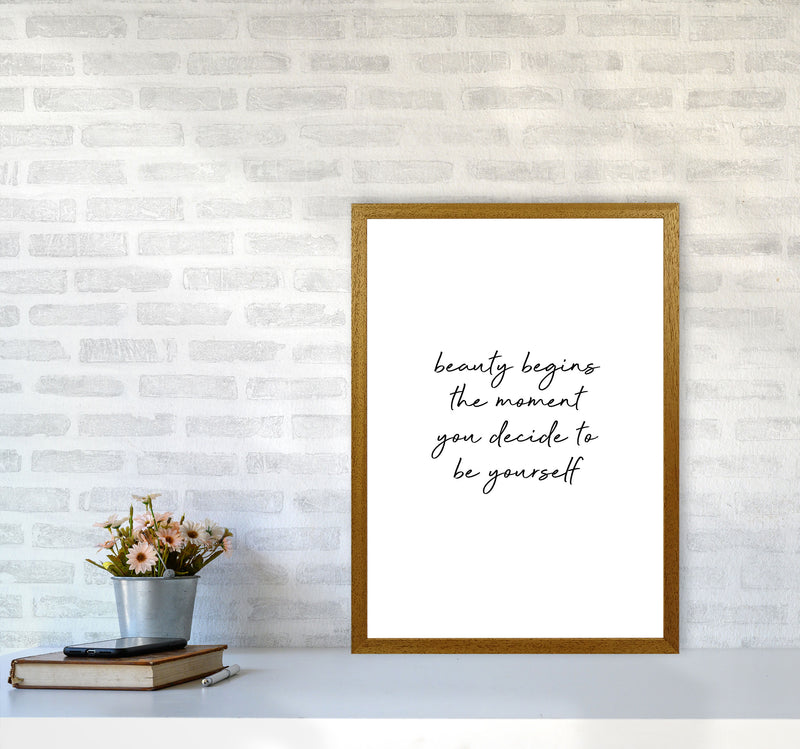 Beauty Begins Quote Print By Orara Studio A2 Print Only
