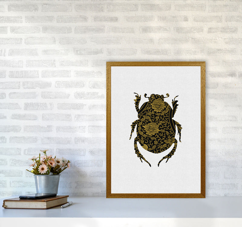 Black And Gold Beetle I Print By Orara Studio Animal Art Print A2 Print Only