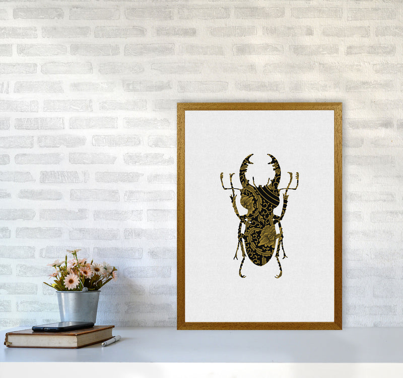 Black And Gold Beetle II Print By Orara Studio Animal Art Print A2 Print Only