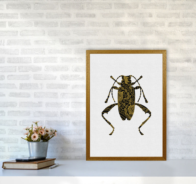 Black And Gold Beetle III Print By Orara Studio Animal Art Print A2 Print Only