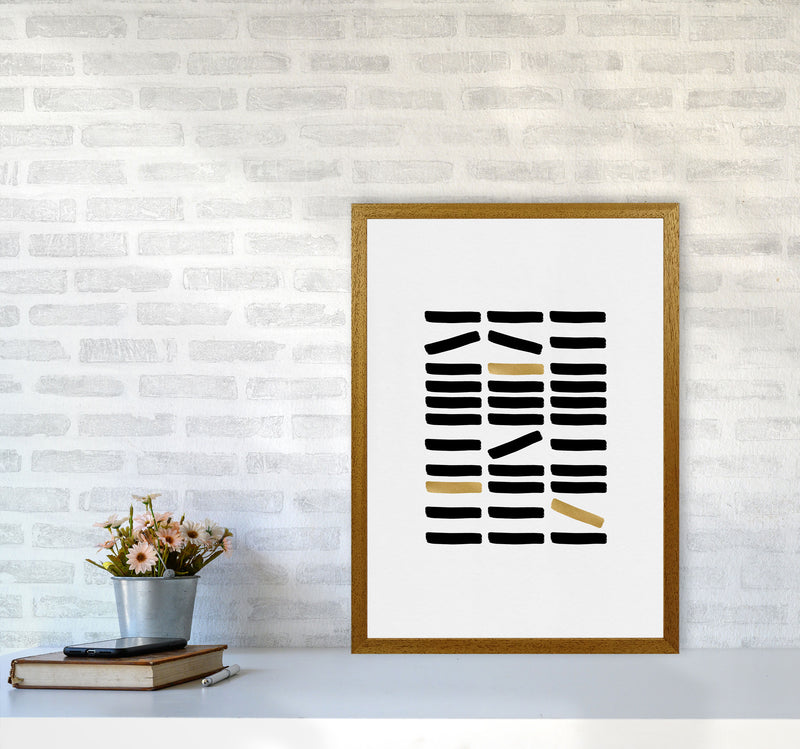 Black And Gold Abstract Print By Orara Studio A2 Print Only