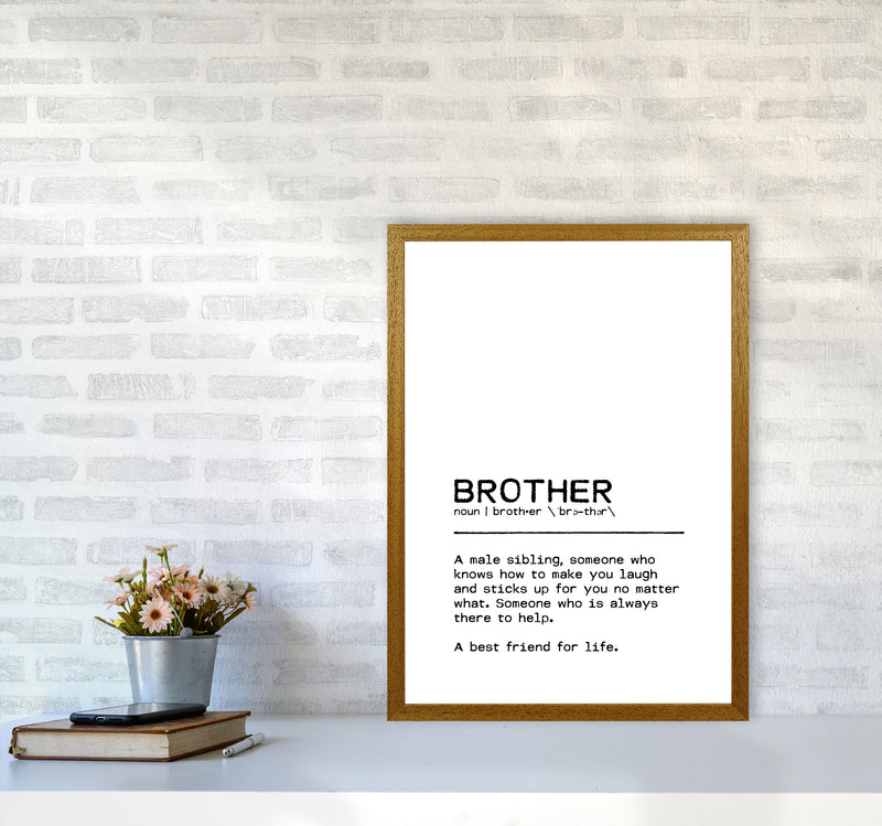 Brother Best Friend Definition Quote Print By Orara Studio A2 Print Only