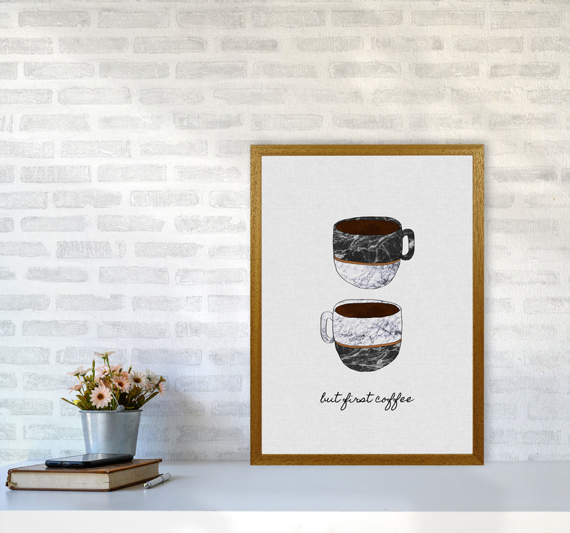But First Coffee II Print By Orara Studio, Framed Kitchen Wall Art A2 Print Only