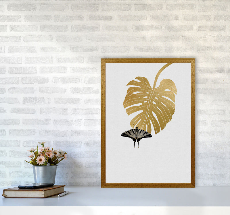 Butterfly & Monstera Leaf Print By Orara Studio A2 Print Only