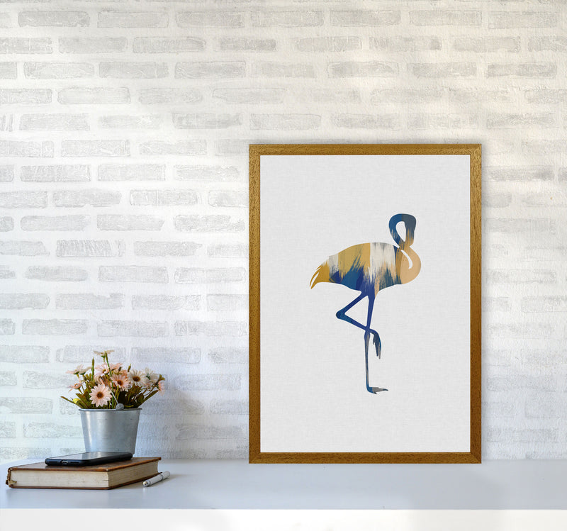 Flamingo Blue & Yellow Print By Orara Studio Animal Art Print A2 Print Only