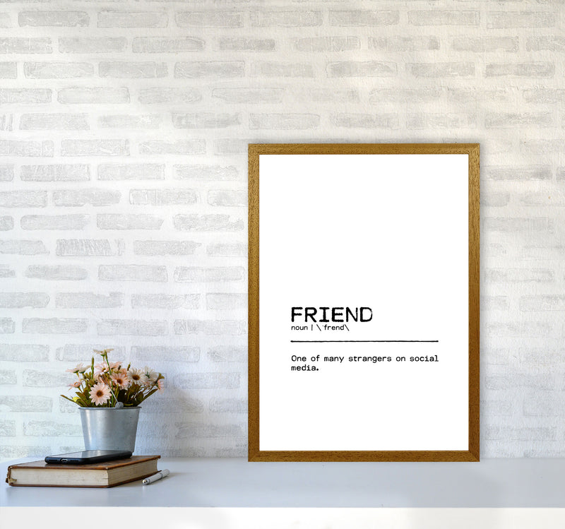 Friend Strangers Definition Quote Print By Orara Studio A2 Print Only