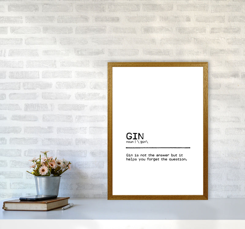 Gin Forget Definition Quote Print By Orara Studio A2 Print Only