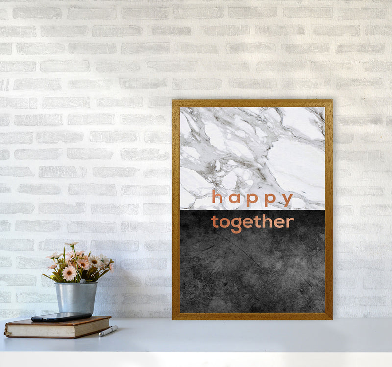 Happy Together Copper Quote Print By Orara Studio A2 Print Only