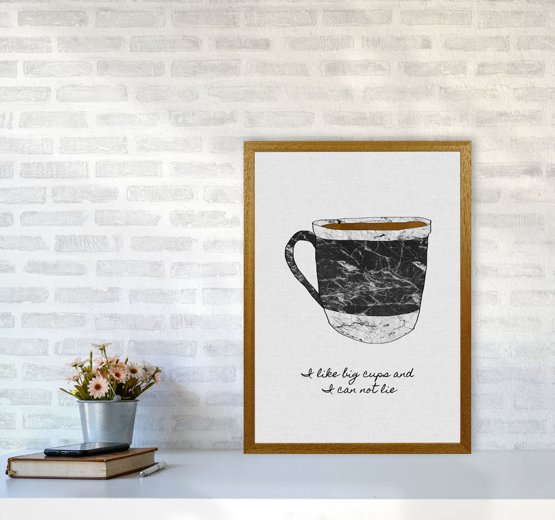 I Like Big Cups Print By Orara Studio, Framed Kitchen Wall Art A2 Print Only