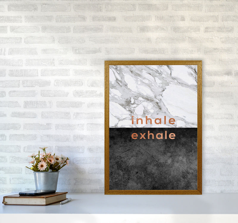 Inhale Exhale Copper Quote Print By Orara Studio A2 Print Only