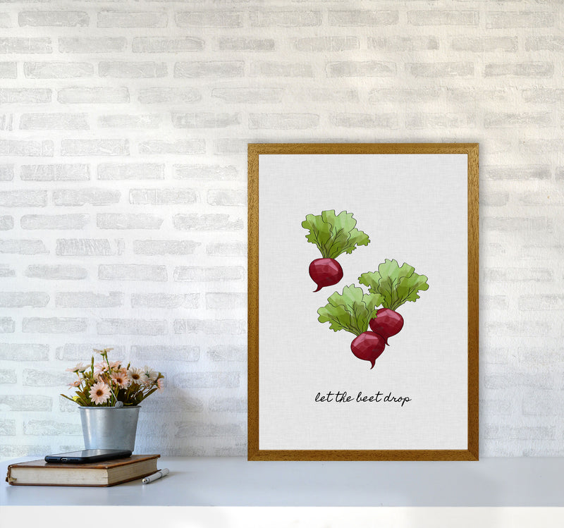 Let The Beet Drop Print By Orara Studio, Framed Kitchen Wall Art A2 Print Only