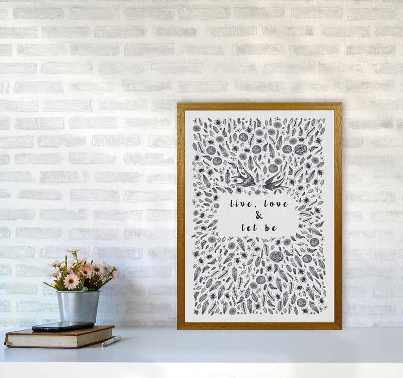 Live, Love & Let Be Calm Quote Print By Orara Studio A2 Print Only