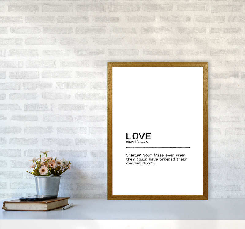 Love Fries Definition Quote Print By Orara Studio A2 Print Only