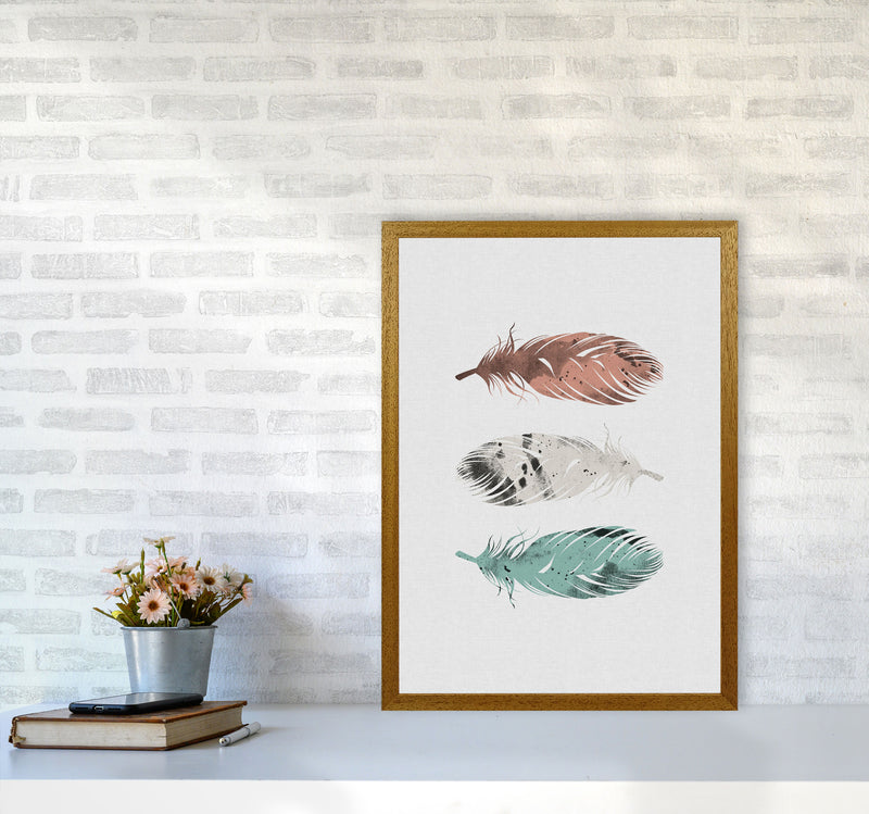 Pastel Feathers Print By Orara Studio, Framed Botanical & Nature Art Print A2 Print Only