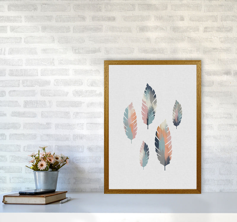 Pastel Leaves Print By Orara Studio, Framed Botanical & Nature Art Print A2 Print Only